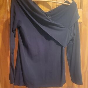 Banana Republic Elegant Black Long Sleeve Top